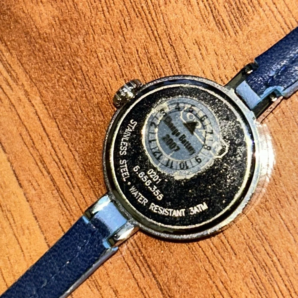 Vintage Coach Watch with Rhinestone Markers